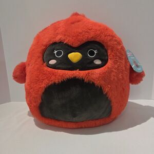 Squishmallows FuzzAMallows Cazlan the Cardinal 12" Plush NWT